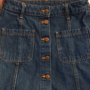 Divided denim mini skirt